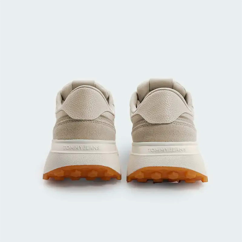 Tenis Tommy Hilfiger Suede Cleat Trainers Beige Mujer