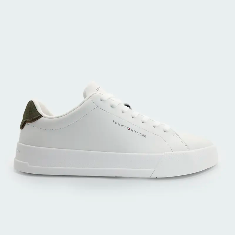 Tenis Tommy Hilfiger Grain Court Blanco Hombre