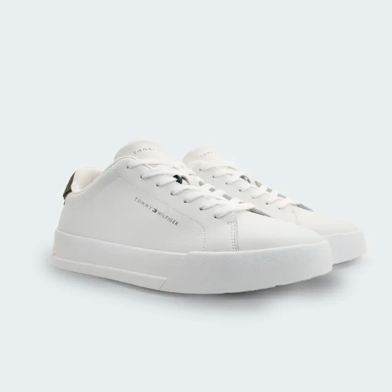Tenis Tommy Hilfiger Grain Court Blanco Hombre