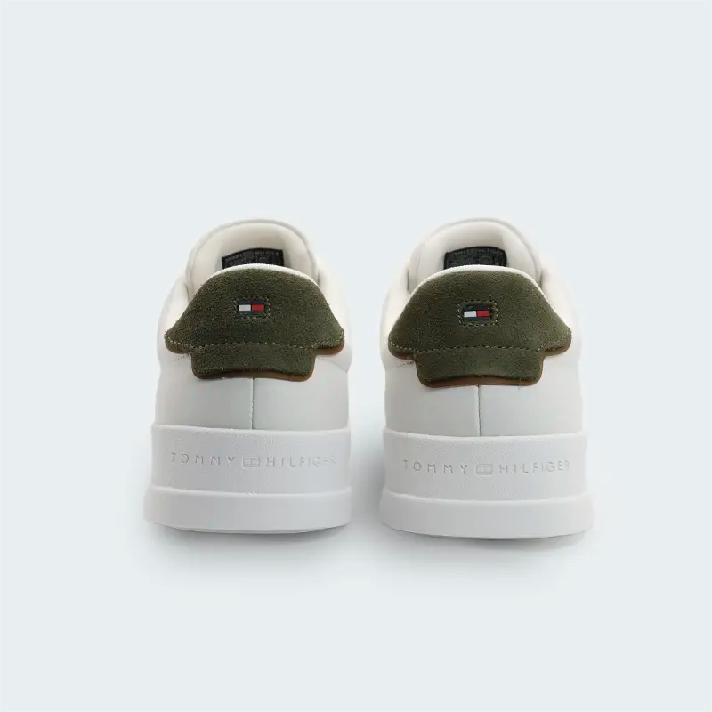 Tenis Tommy Hilfiger Grain Court Blanco Hombre