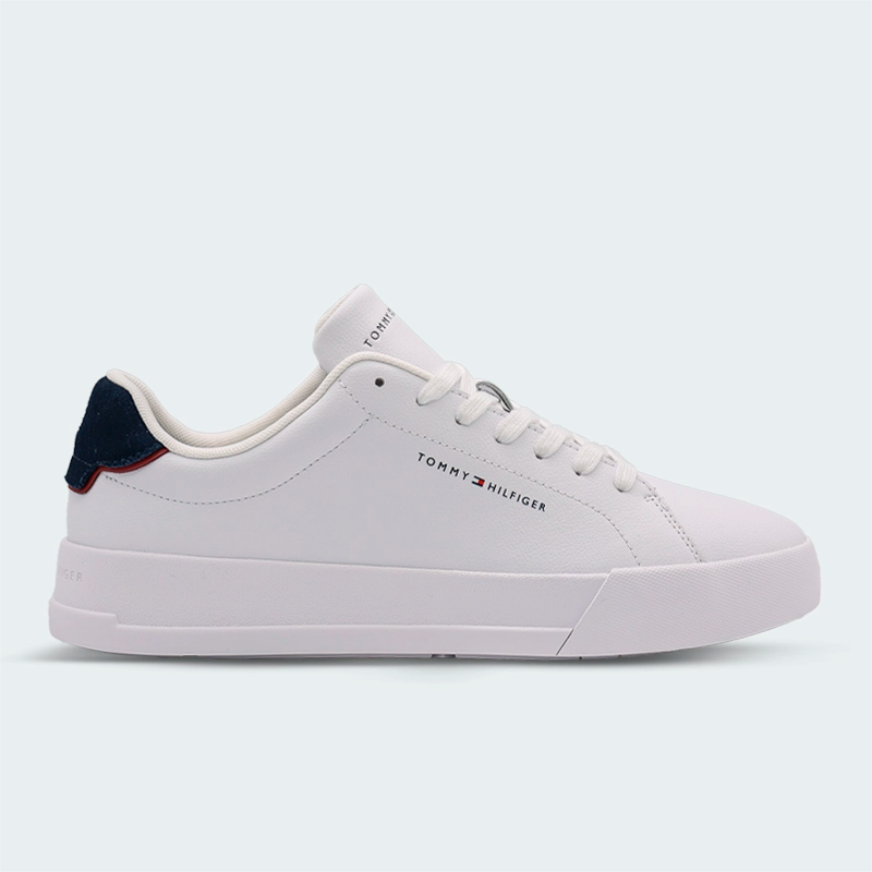 Tenis Tommy Hilfiger Grain Court Blanco Hombre