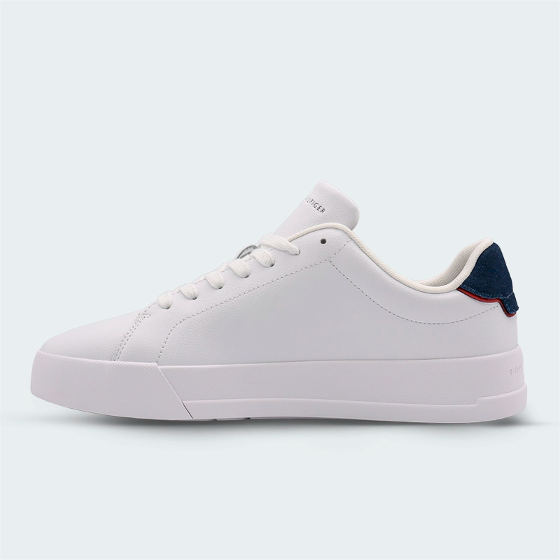 Tenis Tommy Hilfiger Grain Court Blanco Hombre