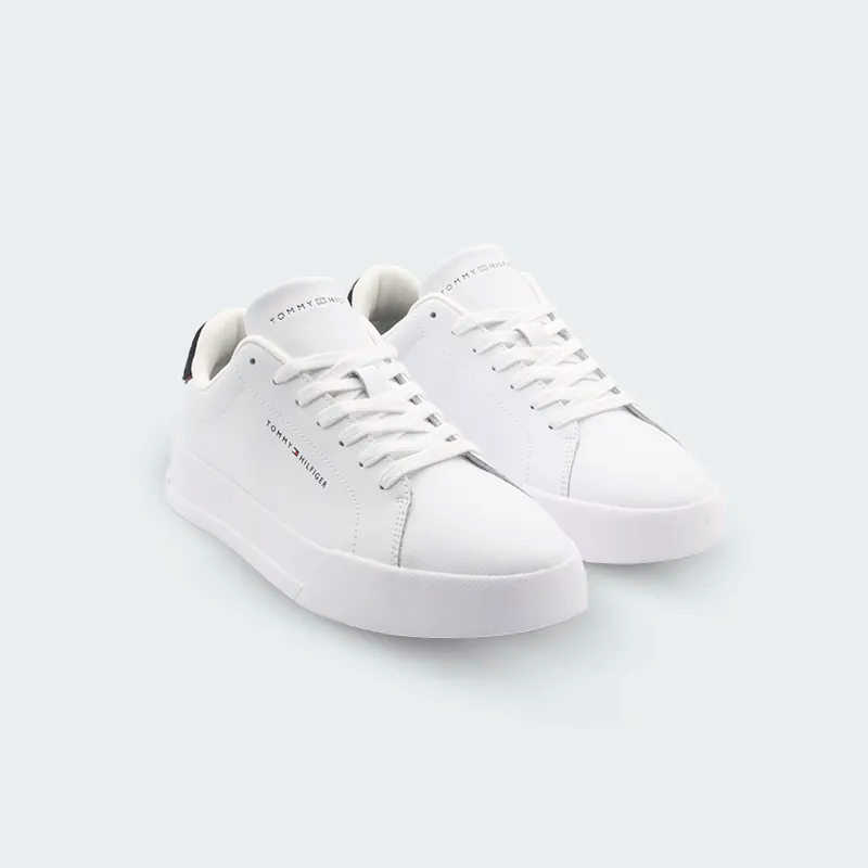 Tenis Tommy Hilfiger Grain Court Blanco Hombre