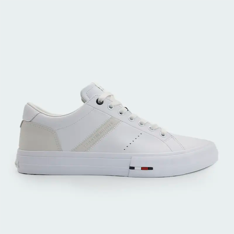 Tenis Tommy Hilfiger Mixed Texture Blanco Hombre