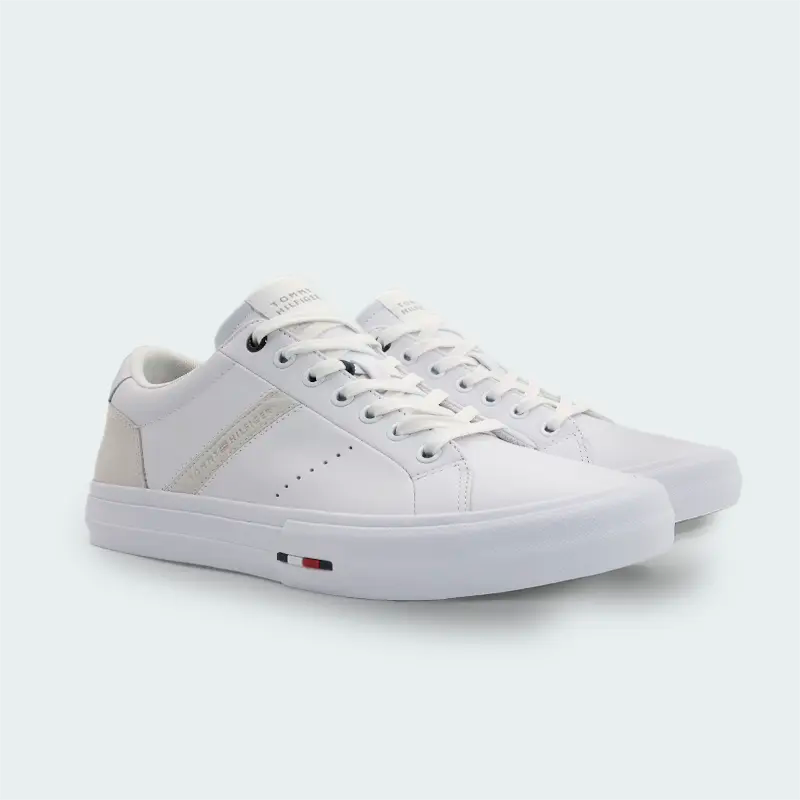 Tenis Tommy Hilfiger Mixed Texture Blanco Hombre