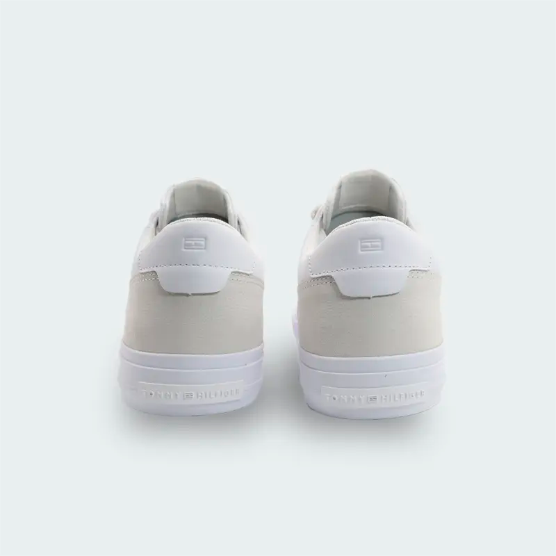 Tenis Tommy Hilfiger Mixed Texture Blanco Hombre