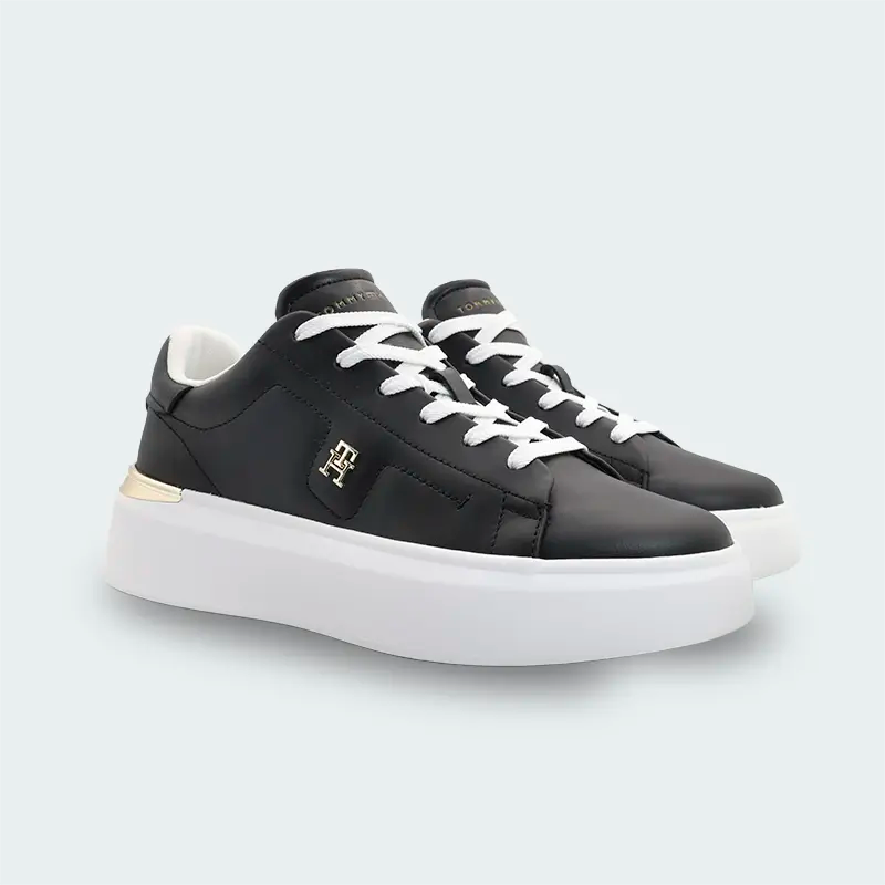 Tenis Tommy Hilfiger Fashion Court Negro Mujer