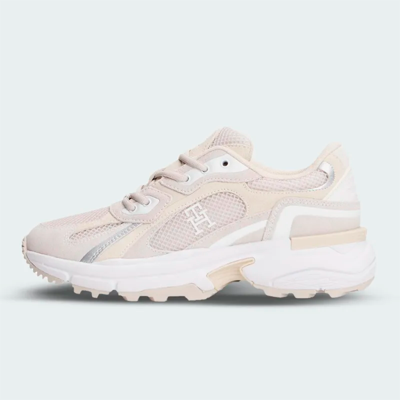 Tenis Tommy Hilfiger Modern Rugged Runner Beige Mujer