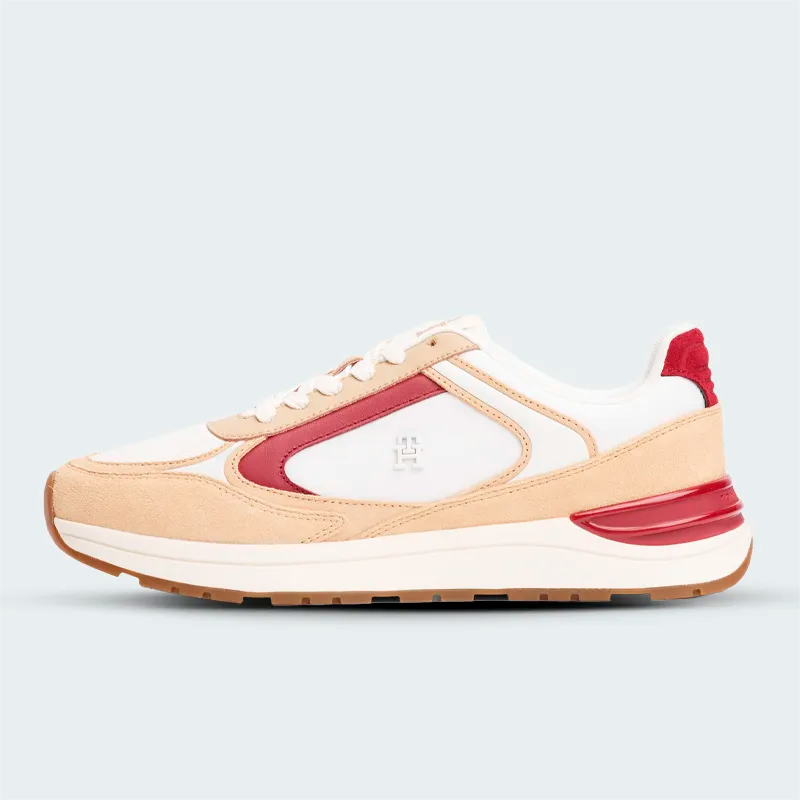 Tenis Tommy Hilfiger Texture Mix Beige Mujer