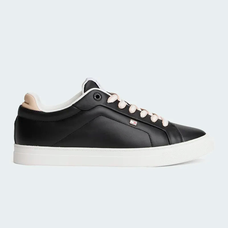 Tenis Tommy Hilfiger Icon Court Sneaker Negro Mujer