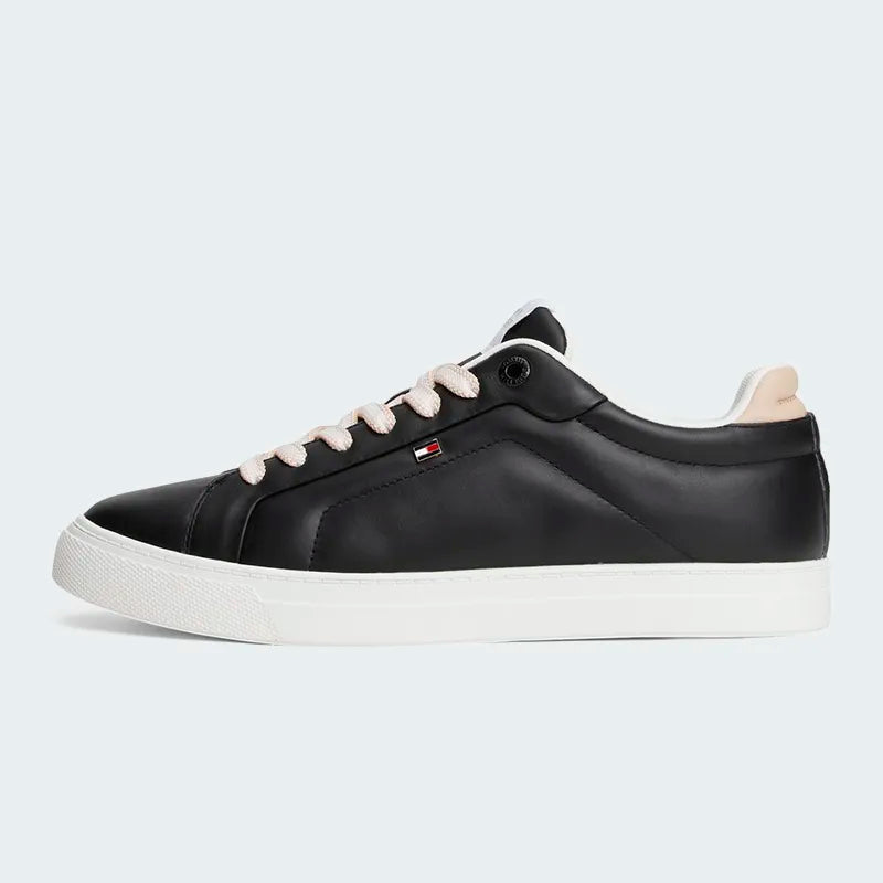 Tenis Tommy Hilfiger Icon Court Sneaker Negro Mujer