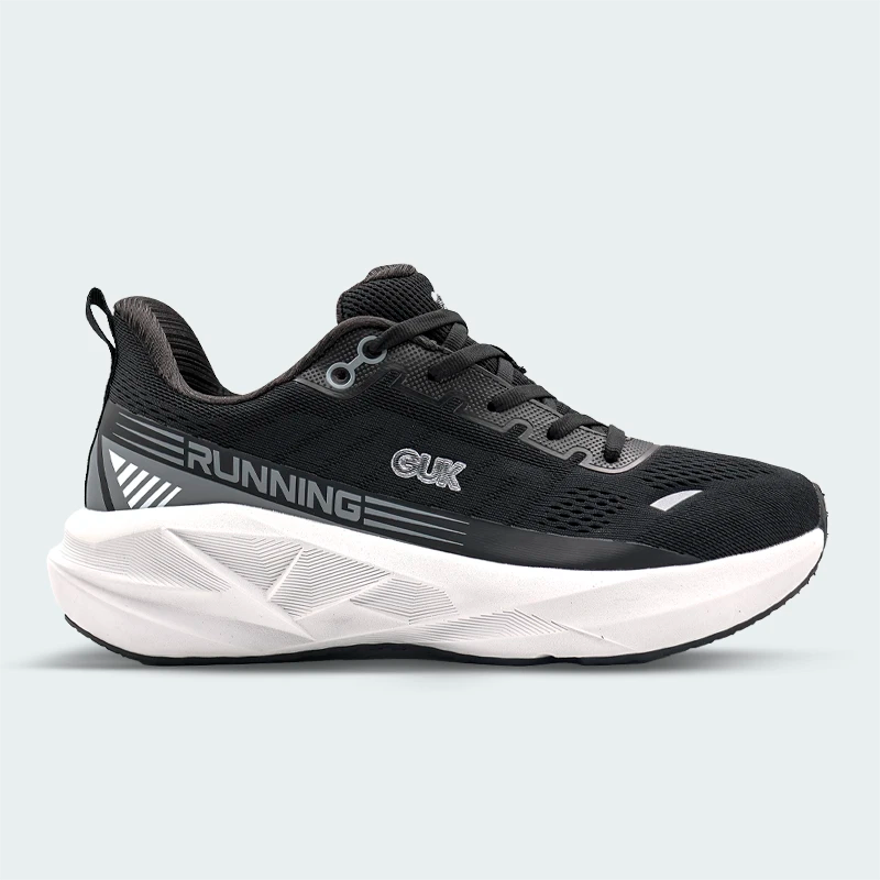 Tenis Guk Running Negro Blanco Hombre