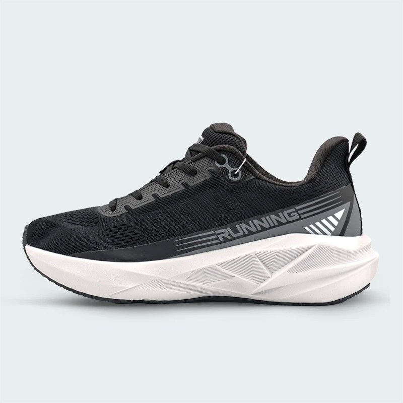 Tenis Guk Running Negro Blanco Hombre