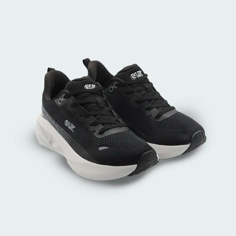 Tenis Guk Running Negro Blanco Hombre
