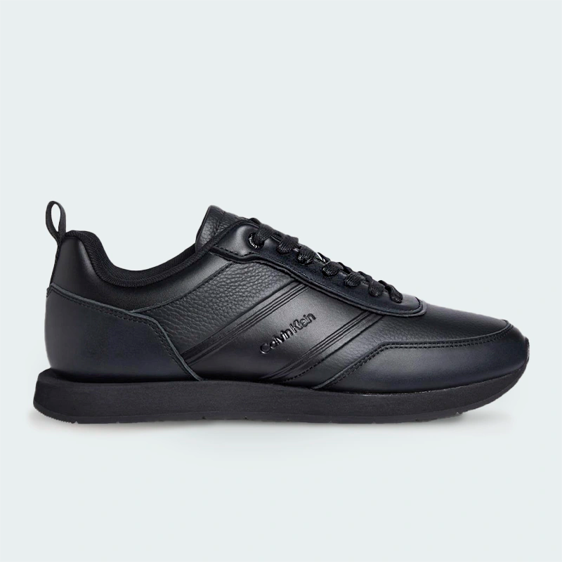 Tenis Calvin Klein Leather Low Trainers Negro Hombre