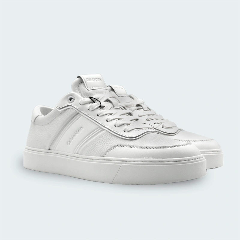 Tenis Calvin Klein Clean Cup Low Lace Tape Blanco Hombre