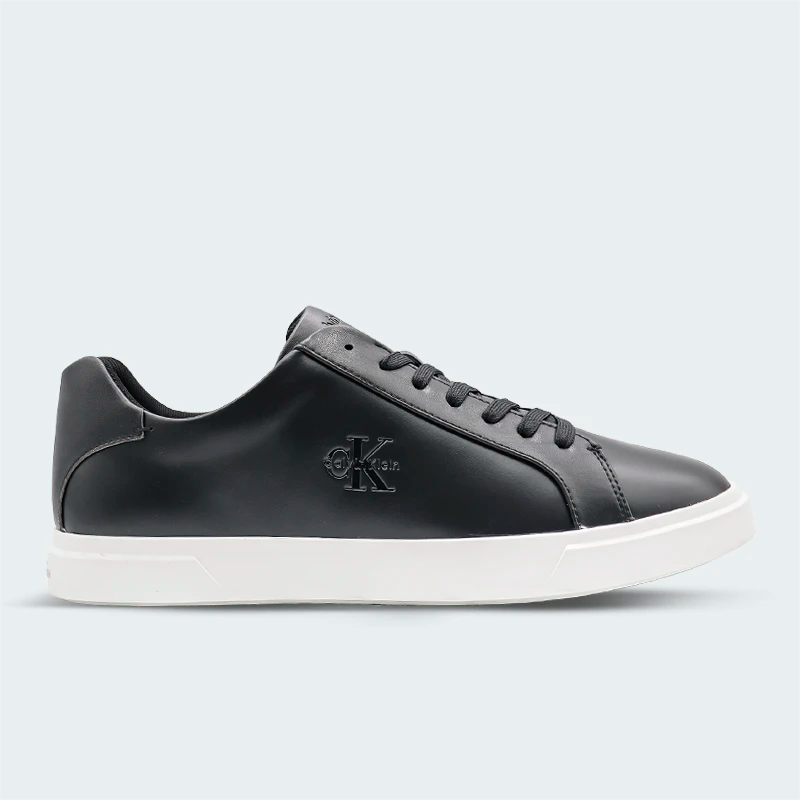 Tenis Calvin Klein Brooke Leather Signature Negro Hombre