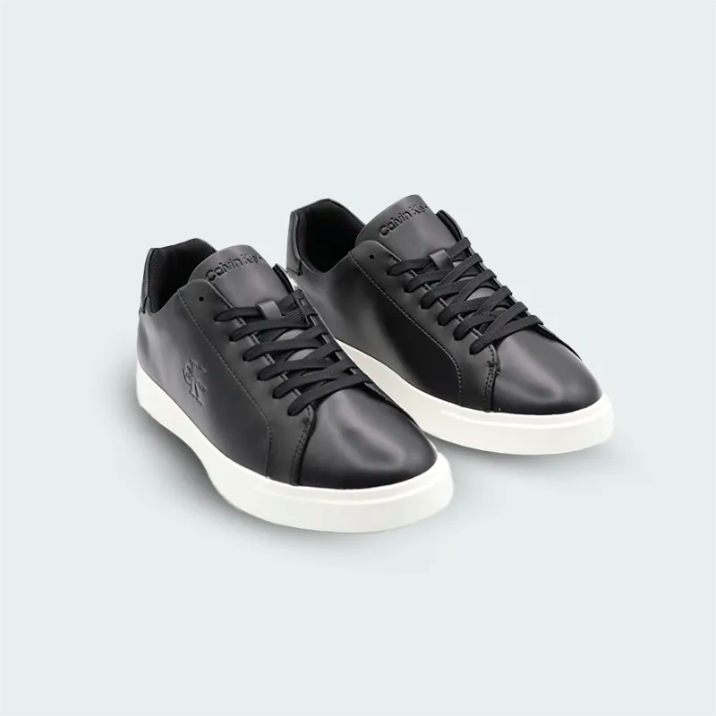 Tenis Calvin Klein Brooke Leather Signature Negro Hombre