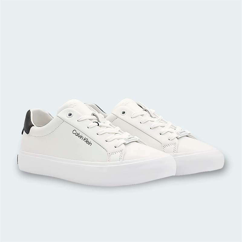 Tenis Calvin Klein Leather Trainers Pl Blanco Mujer