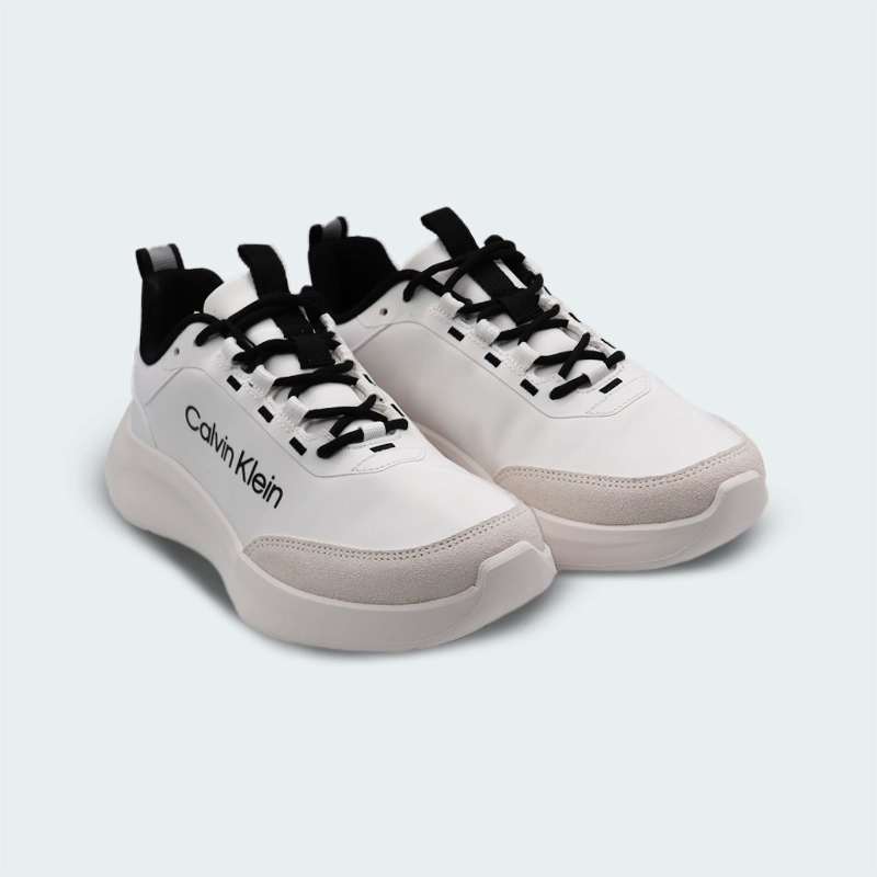 Tenis Calvin Klein Light EVA Run Blanco Negro Mujer