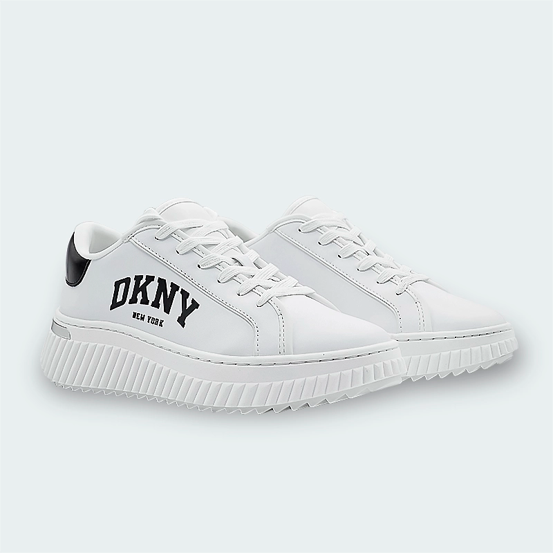 Tenis DKNY Leon-Lace Up Sneak Black-White Mujer