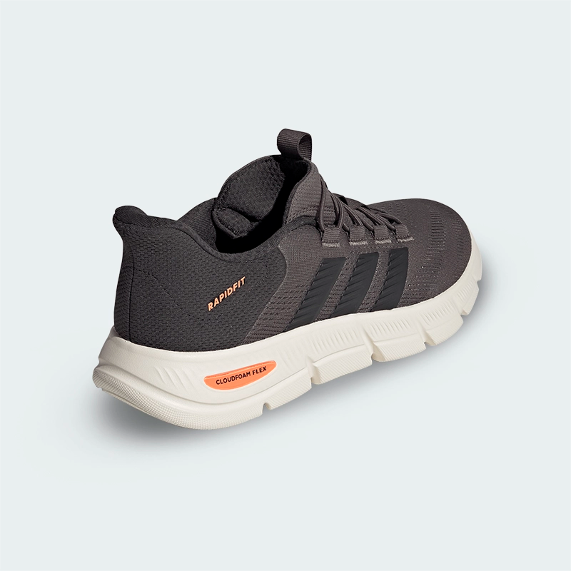 Tenis Adidas Cloudfoam Flex Rapidfit Gris Hombre