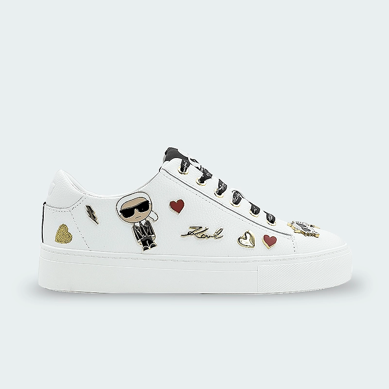 Tenis Karl Lagerfeld Cate Pins Lace Up White Mujer