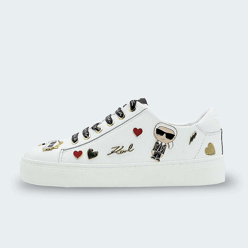 Tenis Karl Lagerfeld Cate Pins Lace Up White Mujer