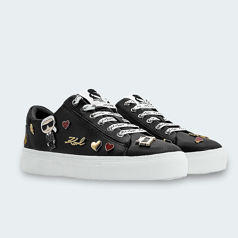Tenis Karl Lagerfeld Cate Pins Lace Up White Mujer