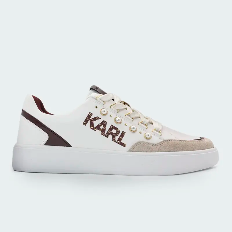 Tenis Karl Lagerfeld Stazie-Lace Up Blanco Mujer