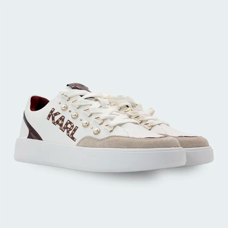 Tenis Karl Lagerfeld Stazie-Lace Up Blanco Mujer