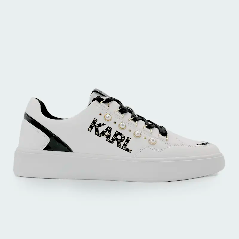 Tenis Karl Lagerfeld Stazie-Lace Up Blanco Mujer