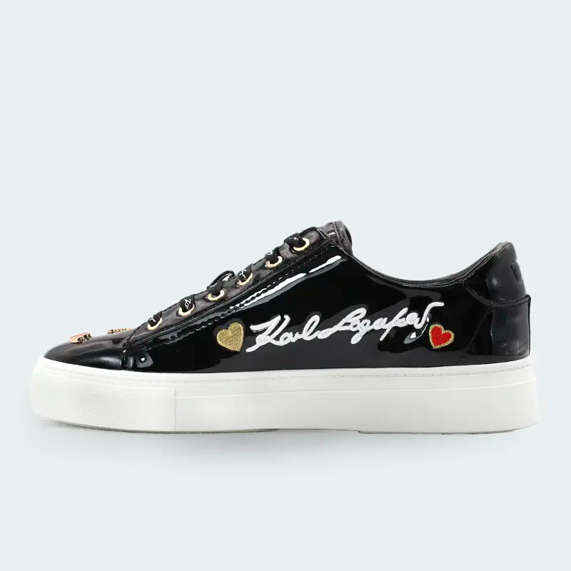 Tenis Karl Lagerfeld Cate Pins Lace Up Negro Mujer