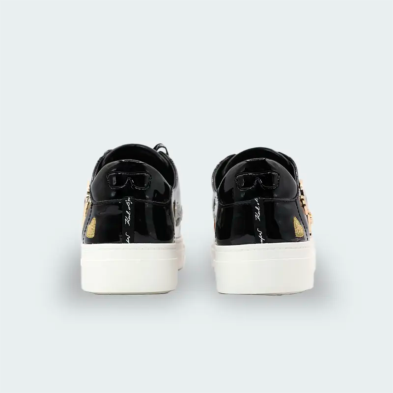 Tenis Karl Lagerfeld Cate Pins Lace Up Negro Mujer