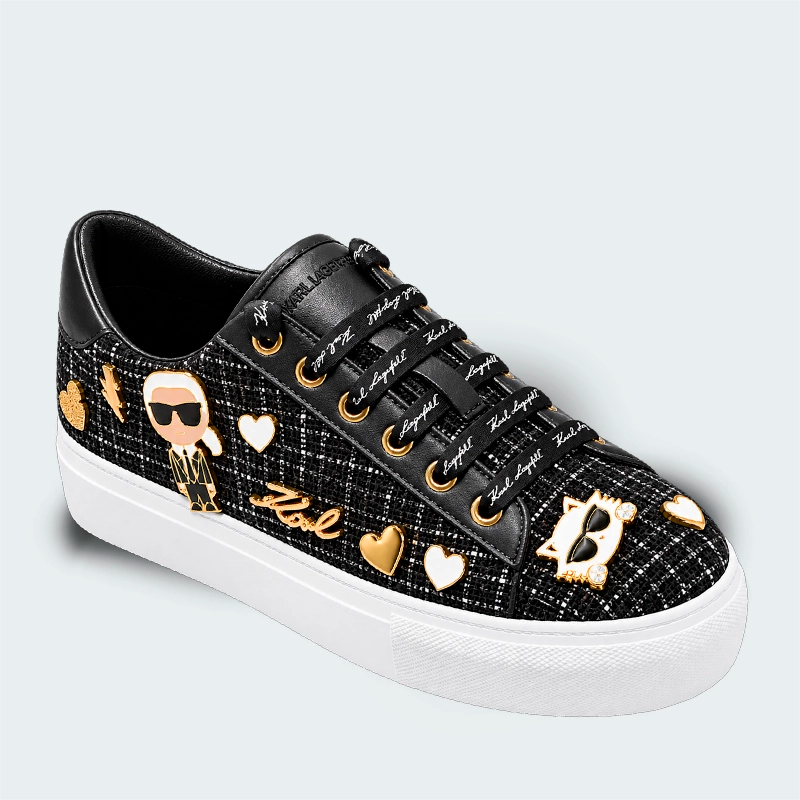 Tenis Karl Lagerfeld Cate Pins Negro Mujer