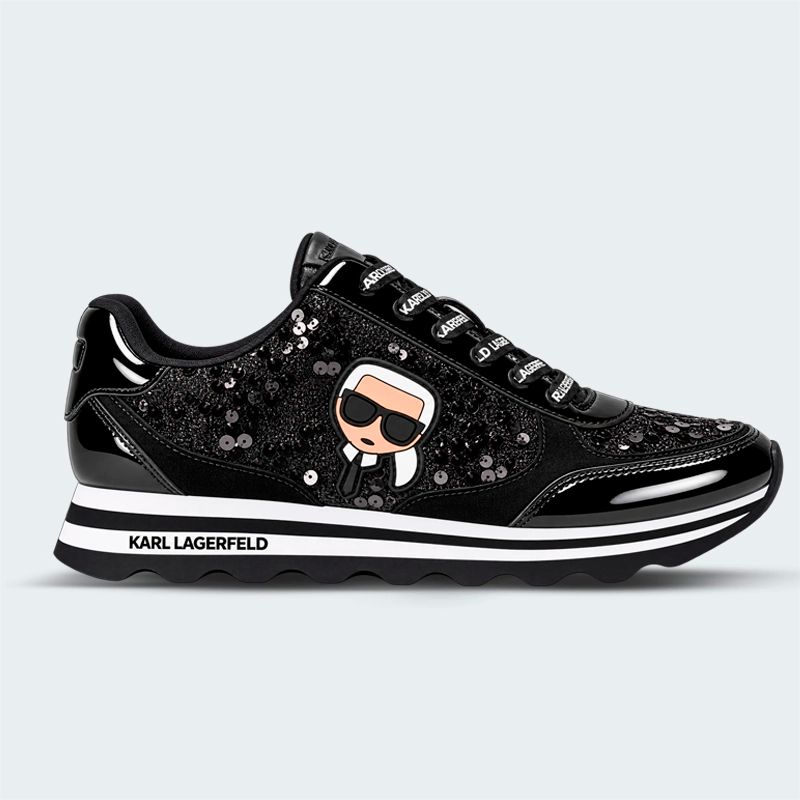 Tenis Karl Lagerfeld Meade Sequin Negro Mujer