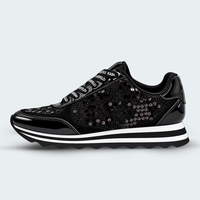 Tenis Karl Lagerfeld Meade Sequin Negro Mujer