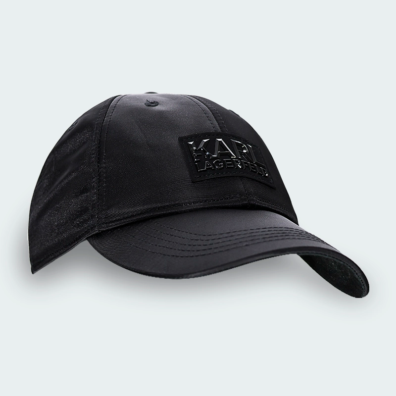 Gorra Karl Lagerfeld 6 Panel KL Logo Patch Cap Negro