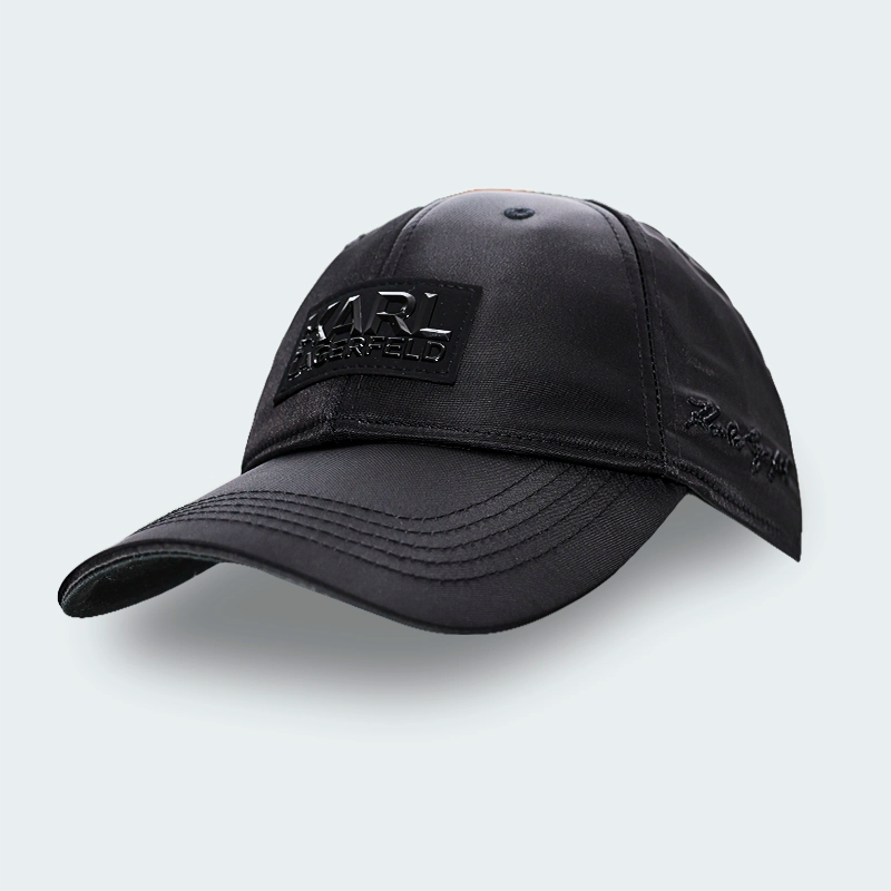 Gorra Karl Lagerfeld 6 Panel KL Logo Patch Cap Negro