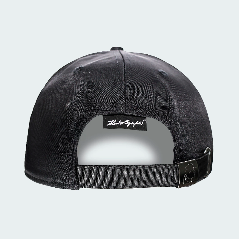 Gorra Karl Lagerfeld 6 Panel KL Logo Patch Cap Negro