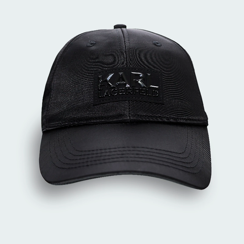 Gorra Karl Lagerfeld 6 Panel KL Logo Patch Cap Negro
