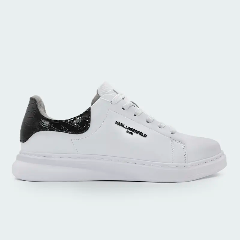 Tenis Karl Lagerfeld Leather Croco Negro Hombre