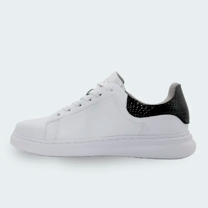 Tenis Karl Lagerfeld Leather Croco Negro Hombre