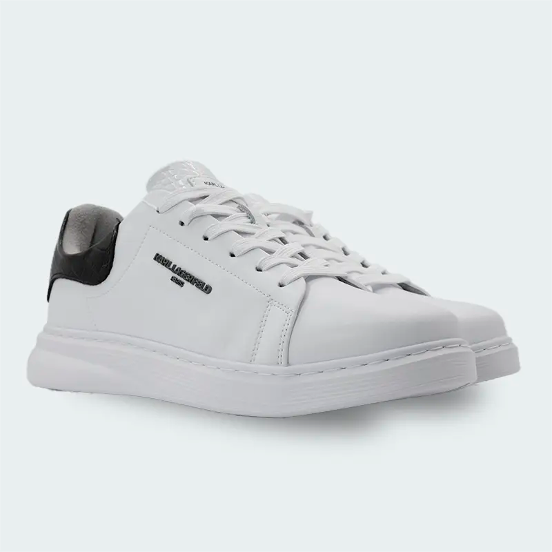 Tenis Karl Lagerfeld Leather Croco Negro Hombre
