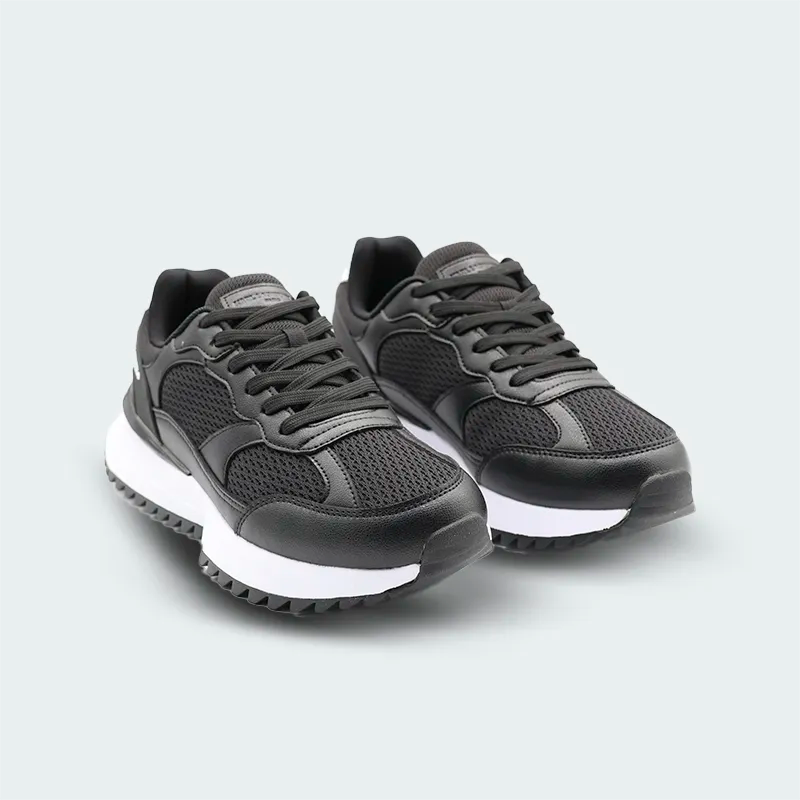 Tenis Karl Lagerfeld Mixed Media Runner Negro Hombre