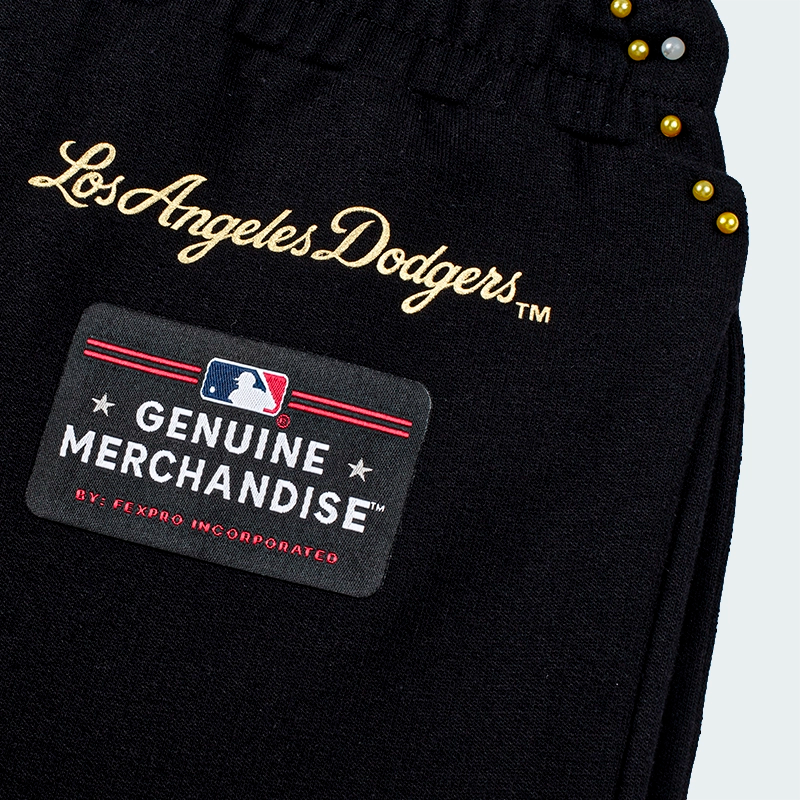 Pantaloneta MLB LA Dodgers Black-Gold Hombre