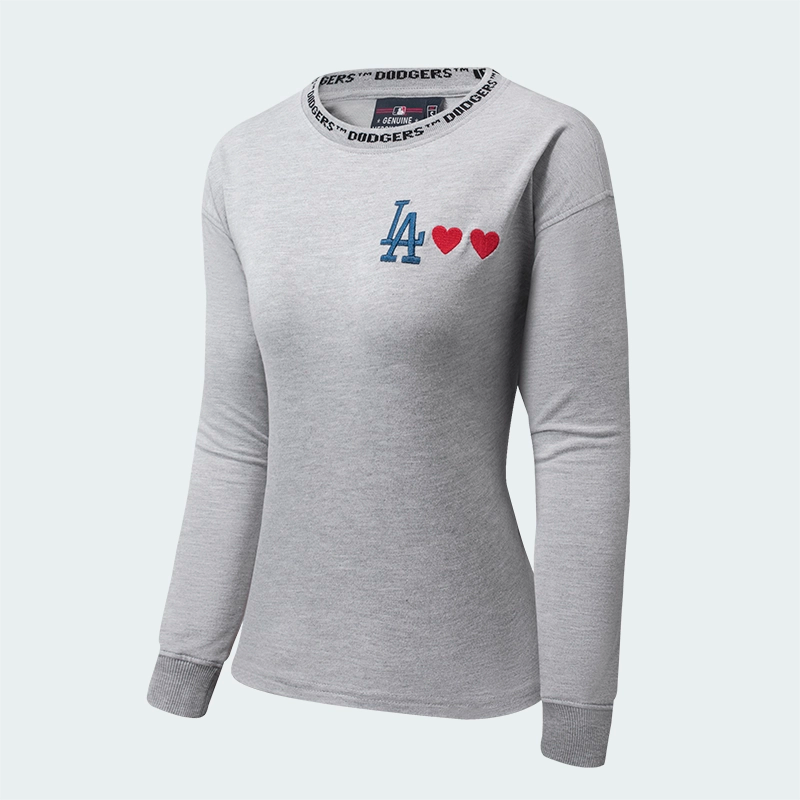 Buzo Los Angeles Dodgers Gris Mujer