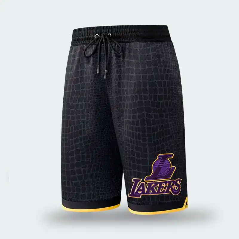 Pantaloneta NBA Lakers Negro Hombre