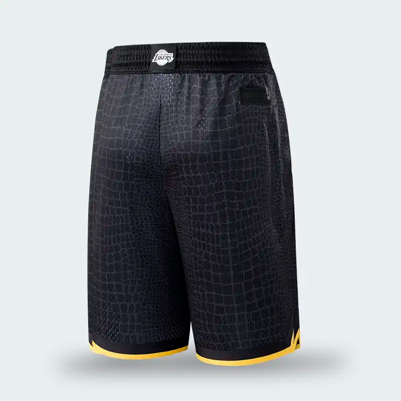 Pantaloneta NBA Lakers Negro Hombre