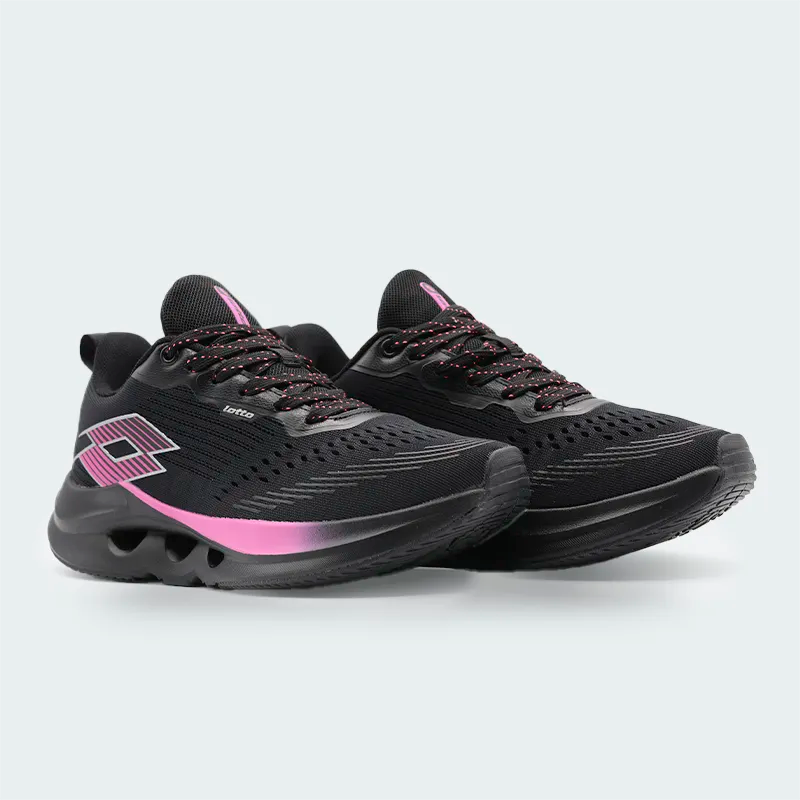 Tenis Lotto River Negro Mujer